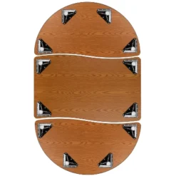 Flash Furniture 3 Piece 76" Oval Wave Flexible Grey Thermal Laminate Activity Table Set - Standard Height Adjustable Legs 27 Flash Furniture 3 Piece 76" Oval Wave Flexible Grey Thermal Laminate Activity Table Set - Standard Height Adjustable Legs -Barbie Store GUEST 4870f193 65bf 417f b8f0 d0fc64ad1583