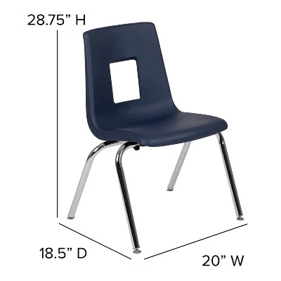 Flash Furniture Advantage Student Stack School Chair - 16-inch 7 Flash Furniture Advantage Student Stack School Chair - 16-inch - Image 5