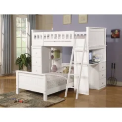Twin Willoughby Kids' Loft Bed White - Acme Furniture -Barbie Store GUEST 49b03d95 4817 41b6 85a0 b64489ff40f9