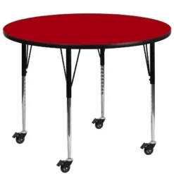 Flash Furniture Mobile 48'' Round Thermal Laminate Activity Table - Standard Height Adjustable Legs -Barbie Store GUEST 4a9286e9 8dcc 4deb 853a 588e04322fab