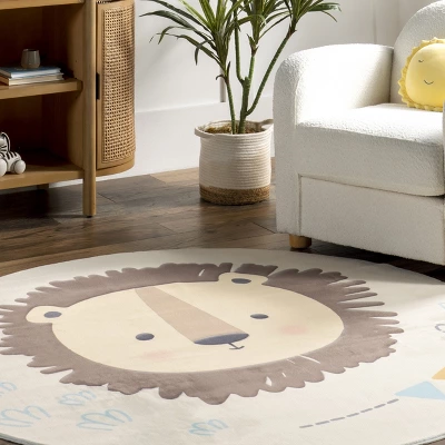 NuLOOM Ellia Cheerful Lion Machine Washable Kids Area Rug 10 NuLOOM Ellia Cheerful Lion Machine Washable Kids Area Rug - Image 8
