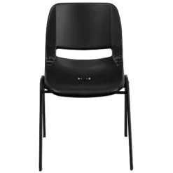 Emma And Oliver Kid's Black Ergonomic Shell Stack Chair - Black Frame And 14"H Seat -Barbie Store GUEST 4e05c9e8 de4e 4f0e a235 f89028aeb9aa