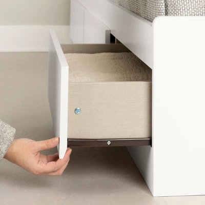 Munich Mates Bed With 3 Drawers Pure White - South Shore 4 Munich Mates Bed With 3 Drawers Pure White - South Shore - Image 2