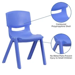 Flash Furniture 4 Pack Blue Plastic Stackable School Chair With 13.25'' Seat Height -Barbie Store GUEST 4e8d4fb2 1d1a 4a03 a8ab 2c41710f57a6