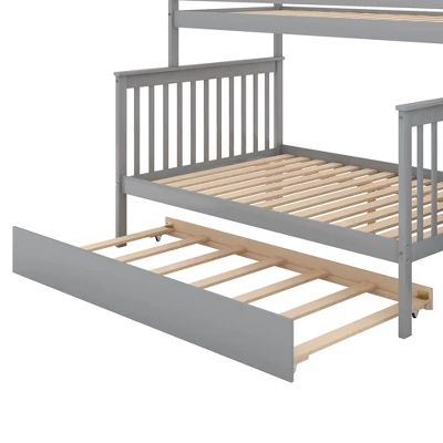 Twin Over Full Bunk Bed With Trundle Bed And Staircase-ModernLuxe 9 Twin Over Full Bunk Bed With Trundle Bed And Staircase-ModernLuxe - Image 7