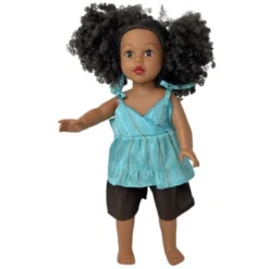 Matching Girl And Doll Size 5 Brown Short Set With Blue Top -Barbie Store GUEST 52b9c180 c5fa 49df 89b8 e79941cdc238