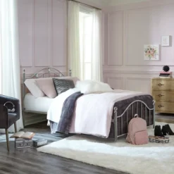 Full Vivian Metal Platform Bed Silver - Hillsdale Furniture -Barbie Store GUEST 53cca87a 1543 4f3e ba01 c3f17ec79ace