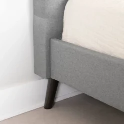 Dylane Upholstered Platform Bed And Headboard Pale Soft - South Shore -Barbie Store GUEST 540cc3c5 5015 4dc5 9375 45a9c73cb1e7