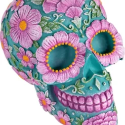 Northlight 7.75" Blue And Pink Day Of The Dead Skull Coin Bank -Barbie Store GUEST 54481e0e b998 46ad a48d 6c64ded04c8f