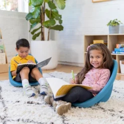 ECR4Kids Leaf Floor Seat, Portable Plastic Kid's Scoop Chair, 6-Piece -Barbie Store GUEST 5470f9fb e649 4e67 8c5e 6b798318f9e9