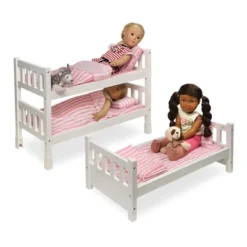 Badger Basket 1-2-3 Convertible Doll Bunk Bed With Bedding - Pink/Stripe -Barbie Store GUEST 54923840 f052 44e7 a428 88ef7aa68c3e