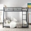 Twin Over Full Metal Floor Bunk Bed With Ladder-ModernLuxe -Barbie Store GUEST 5597bbc9 0e49 43cd a1fa bf3a3d630a45