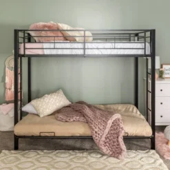 Twin Over Futon Analise Metal Bunk Bed Black - Saracina Home 12 Twin Over Futon Analise Metal Bunk Bed Black - Saracina Home -Barbie Store GUEST 561bd3db cee9 44eb b8a5 0f2ff86da729