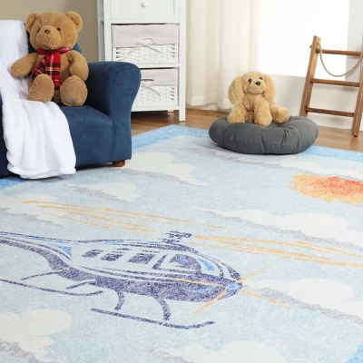 World Traveler Playful Helicopter Kids Playroom Indoor Area Rug By Blue Nile Mills 11 World Traveler Playful Helicopter Kids Playroom Indoor Area Rug By Blue Nile Mills - Image 9