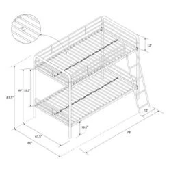 Twin Over Twin Evan Metal Bunk Bed - Room & Joy -Barbie Store GUEST 56e0cb39 bf70 441d 84a0 8fef9ee2fca4