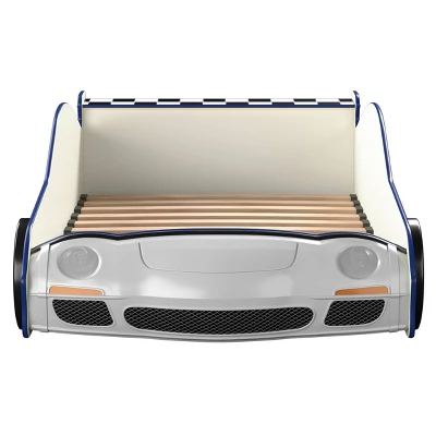 Twin Quessa Police Car Bed With Led Headlight Chair Black/White - HOMES: Inside + Out 13 Twin Quessa Police Car Bed With Led Headlight Chair Black/White - HOMES: Inside + Out - Image 11