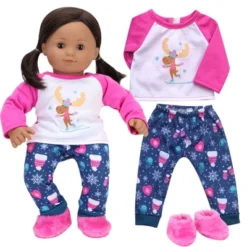 Sophia’s Winter Moose Print Pajamas And Slippers For 15" Dolls -Barbie Store GUEST 571d6588 4ad7 4373 80ae d6cdddab0d6d
