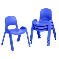 ECR4Kids SitRight Plastic Children’s Chair, Indoors And Outdoors, 11in Seat Height, 4-Pack -Barbie Store GUEST 59621c33 795a 4de3 8714 b83bc97b89df