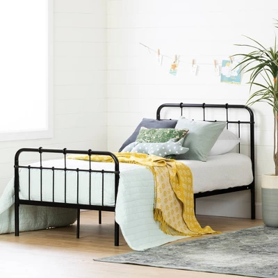 Twin Cotton Candy Metal Complete Bed Black - South Shore 4 Twin Cotton Candy Metal Complete Bed Black - South Shore - Image 2