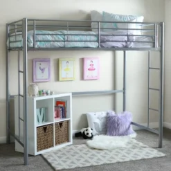 Twin Size Metal Platform Loft Bed - Saracina Home -Barbie Store GUEST 5b7700ea 3ae7 47ce b6fc 3c8b64e99c1e