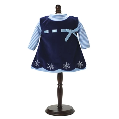 Sophia’s Velour Snowflake Dress & Stripe Shirt For 15" Dolls, Navy 3 Sophia’s Velour Snowflake Dress & Stripe Shirt For 15" Dolls, Navy