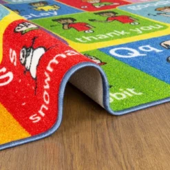 KC CUBS Boy & Girl Kids ABC Alphabet ASL Sign Language Educational Learning & Fun Game Play Area Nursery Bedroom Classroom Rug Carpet -Barbie Store GUEST 5c2f639a ab8e 4a00 9d06 336928d59e0f