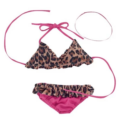 Sophia’s Leopard Print Bikini Swimsuit For 18” Dolls, Tan/Hot Pink 3 Sophia’s Leopard Print Bikini Swimsuit For 18” Dolls, Tan/Hot Pink