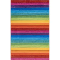 NuLOOM Henriette Rainbow Machine Washable Kids Area Rug -Barbie Store GUEST 5ec597a3 42b5 49f7 9b2e 31da1d4d26a6