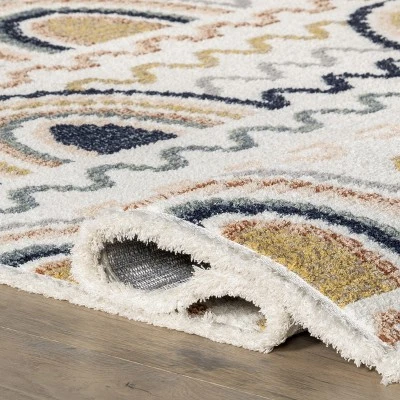 Kaarina Multi Rainbow Kids Fringe Area Rug 5 Kaarina Multi Rainbow Kids Fringe Area Rug - Image 3