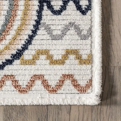 Kaarina Multi Rainbow Kids Fringe Area Rug 6 Kaarina Multi Rainbow Kids Fringe Area Rug - Image 4