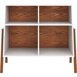 Telos Matte Walnut Storage Unit White - Nathan James -Barbie Store GUEST 63ffa8e8 1b63 46d3 a701 293de14118ee