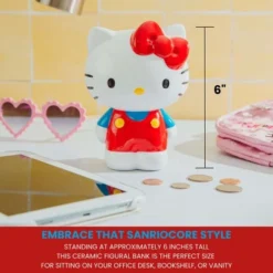 Silver Buffalo Sanrio Hello Kitty 6-Inch Ceramic Figural Coin Bank Storage -Barbie Store GUEST 649eed96 c092 45ff 98ff 28d74160ead4