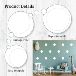 Polka Dots Wall Decor White - Decalcomania -Barbie Store GUEST 661d5446 ccaf 4fa0 8c21 7316d92ada92