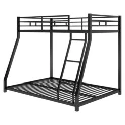 Twin Over Full Metal Floor Bunk Bed With Ladder-ModernLuxe -Barbie Store GUEST 667cc580 1c7d 483d b48c a869c6889792