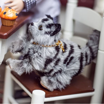 The Queen's Treasures 18 Inch Doll Pet Realistic Grey Striped Kitty Cat 4 The Queen's Treasures 18 Inch Doll Pet Realistic Grey Striped Kitty Cat - Image 2