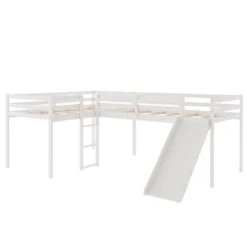 L-Shaped Twin Size Loft Bed With Ladder And Slide - ModernLuxe -Barbie Store GUEST 66bfead8 8ea2 4fdc b807 a0a720d0c033