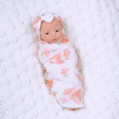 Paradise Galleries Newborn Baby Doll 16 Inch Reborn Preemie, Swaddlers: Peach Blossom, Safety Tested For 3+, 4-Piece Set -Barbie Store GUEST 66d8433e 366a 4546 8db0 dccb787b7a79