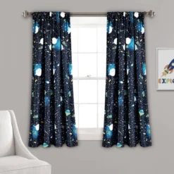 Universe Room Darkening Window Curtain Panels Navy - Lush Décor -Barbie Store GUEST 671b9db8 d10d 403e 9f89 9ece9c71c4c5