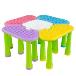 UNiPLAY Indoor/Outdoor Toddler Activity Table Set With 25 Piece Building Blocks -Barbie Store GUEST 6720ea7d 2dc1 4c76 9bbc 3e1249a7d70b