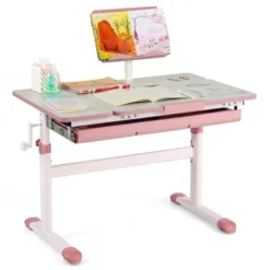 Costway Height-Adjustable Kids Desk Children Study Table With Tilt Desktop & Book Stand Blue/Pink 21 Costway Height-Adjustable Kids Desk Children Study Table With Tilt Desktop & Book Stand Blue/Pink -Barbie Store GUEST 679369a8 b887 4606 bd81 ed9d082f3105