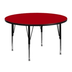 Flash Furniture 48'' Round Thermal Laminate Activity Table - Height Adjustable Short Legs -Barbie Store GUEST 68330f2d 3cec 4531 8d71 c1e1e4b70c58 1
