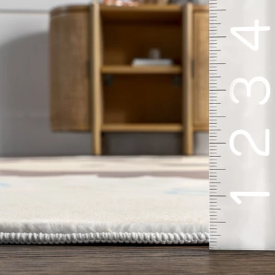 NuLOOM Ellia Cheerful Lion Machine Washable Kids Area Rug 4 NuLOOM Ellia Cheerful Lion Machine Washable Kids Area Rug - Image 2