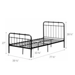 Vito Metal Complete Bed Pure Black - South Shore -Barbie Store GUEST 69297d18 e824 49f6 b159 de284ec1880b