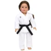 Sophia’s Karate Uniform With White, Purple, & Black Belts For 18” Dolls, White