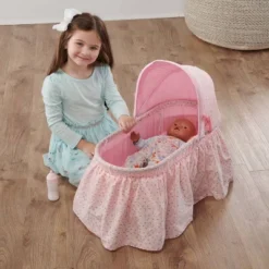 Badger Basket Folding Doll Cradle With Rosebud Fabric -Barbie Store GUEST 6b49a091 4cd1 42e0 a5ca 06a9b2cc4a7a