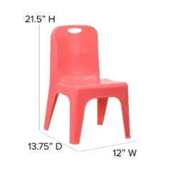 Flash Furniture 4 Pack Plastic Stackable School Chair With Carrying Handle And 11'' Seat Height -Barbie Store GUEST 6c210769 0196 4442 a56e a583bb03f676 1