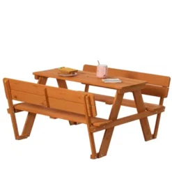 Gardenised Wooden Kids Picnic Table Bench With Backrest, Outdoor Children's Backyard Table, Crafting, Dining, And Playtime Patio Table 17 Gardenised Wooden Kids Picnic Table Bench With Backrest, Outdoor Children's Backyard Table, Crafting, Dining, And Playtime Patio Table -Barbie Store GUEST 6c2ea083 0914 4569 90f0 0baa2ca3abdc