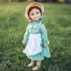 The Queen's Treasures 18 Inch Green Calico Prairie Dress, Apron, And Bonnet -Barbie Store GUEST 6d9a3aff 9982 4ac9 8e1c 7e892f8b9315