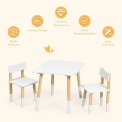 Costway Kids Wooden Table & 2 Chairs Set Children Activity Table Set 14 Costway Kids Wooden Table & 2 Chairs Set Children Activity Table Set -Barbie Store GUEST 6e3507c8 c81f 4f25 a08a d8d7c9a5850d