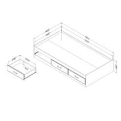 Ulysses Mates Bed With 3 Drawers Winter Oak - South Shore 8 Ulysses Mates Bed With 3 Drawers Winter Oak - South Shore -Barbie Store GUEST 6f0856d8 b0dc 4641 abb2 701200569e2d